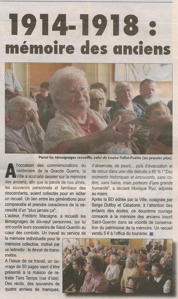 Article ST QUENTIN MAG n° 6 9 mai0001