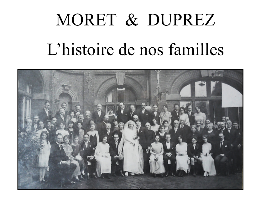 Couverture livre moret et duprez l histoire de nos familles pour le site album de vie